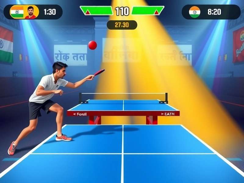 Table Tennis Star gameplay screenshot showing intense match